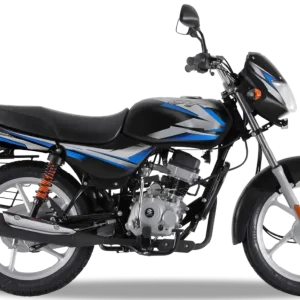 Bajaj CT 100 ES 2026 model side view in Black Blue color Bangladesh