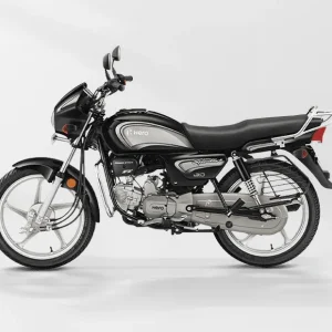 Hero Splendor Plus 2026 model in Black and Silver showing side profile in Dhaka