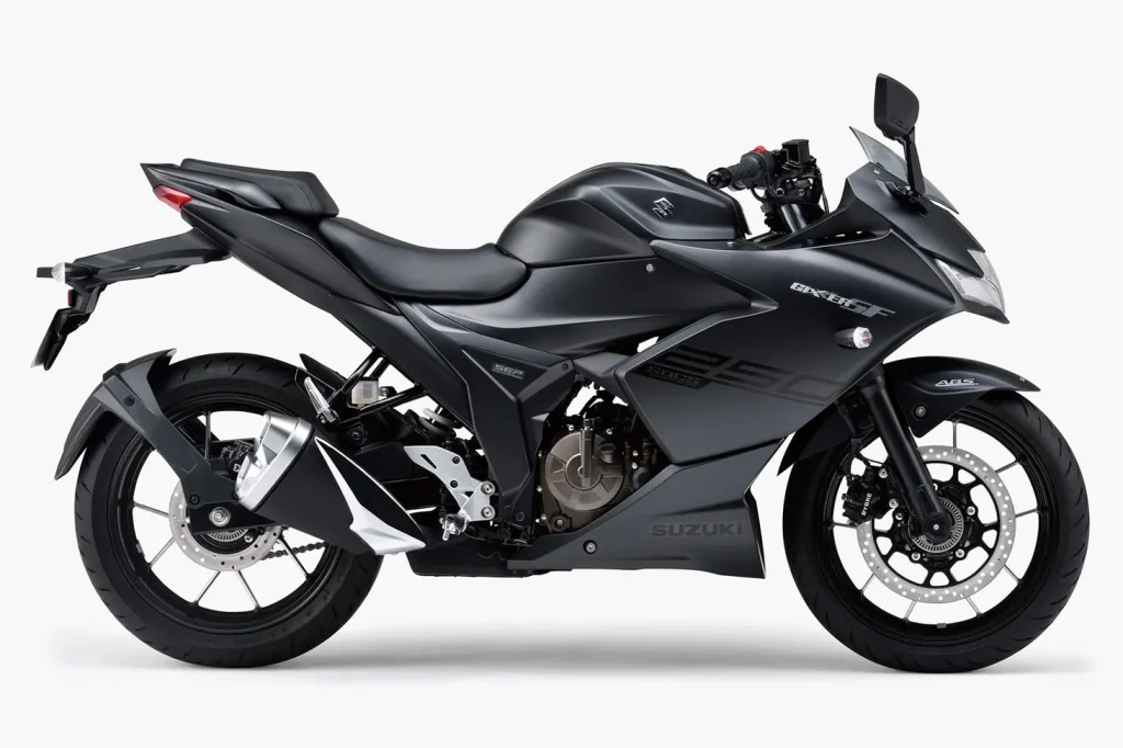 Suzuki Gixxer 250 Matt Black Edition 2026 Front View in Dhaka Showroom
