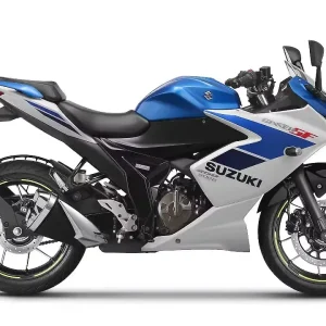 Suzuki Gixxer SF FI ABS 2026 model blue color front view