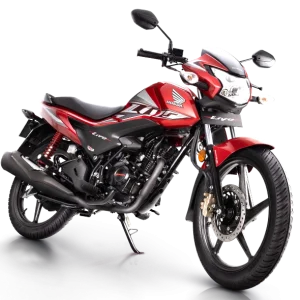 Honda Livo 110 Drum Matte Blue color 2026 model parked in front of a showroom in Dhaka.